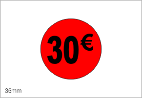 ETIQUETA EURO 30€ - Ref.00038