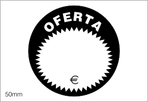 ETIQUETA OFERTA BLANCO/NEGRO - Ref.00049
