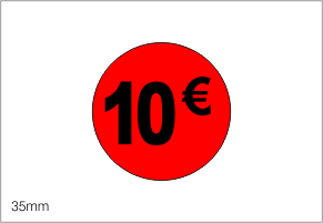 ETIQUETA EURO 10€ - Ref.00035