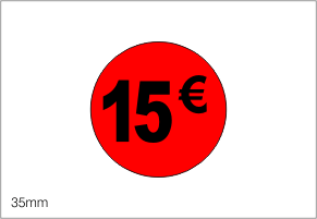 ETIQUETA EURO 15€ - Ref.00036