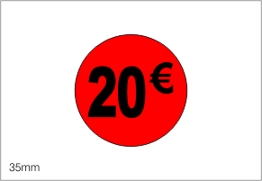 ETIQUETA EURO 20€ - Ref.00037