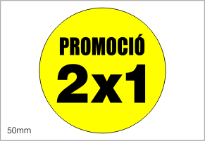 ETIQUETES PROMOCIÒ 2x1 - Ref.00079